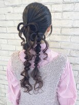 ハウス(HAUS.)&nbsp;横浜ヘアアレンジ／カチモリ／リボン／編みおろし／ツイン