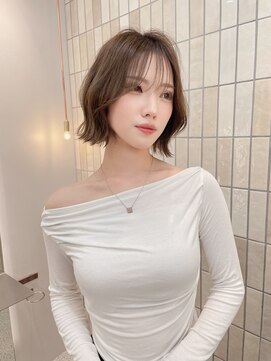 ロンドシェリ 仙台(Lond Cheri) くびれボブ レイヤーカット 韓国 前髪 ブリーチなし 髪質改善