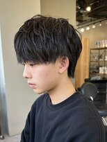 黒髪マッシュナチュラルマッシュメンズヘア韓国ツーブロック