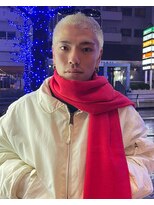 ソーコ 渋谷(SOCO) メンズカットメンズショートブロンドボウズブリーチカラー