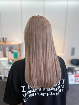 ユニ バイ マグ 長野店(Uni.by Mag) 透明感抜群♪ダブルカラーブリーチミルクティーベージュ