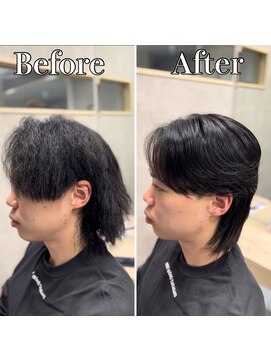 横浜”曲がる縮毛矯正ニュアンスメンズ縮毛矯正