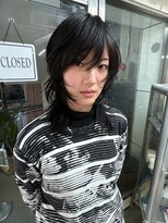 ノラ シブヤ(NORA)&nbsp;☆ハッシュカットシャギーレイヤーM字バング流し前髪ウルフ