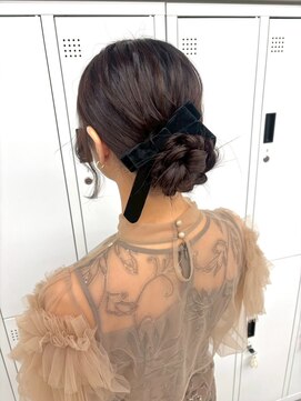 スタイル 横浜(STYLE) 結婚式お呼ばれ編みおろし/シニヨン／ヘアセット/アレンジ