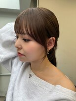 リンドトウキョウ(LINDO TOKYO)&nbsp;大阪/心斎橋/マロンブラウン/顔まわりカット/レイヤーカット