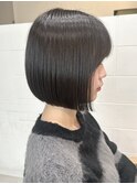 髪質改善20代30代 ナチュラル前下がりボブ 京都 四条烏丸