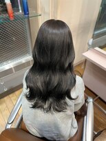 アクシス 栄店(`AXIS)&nbsp;森崎ミルクティーブロンド/ダークブルー/デジタルパーマ/栄