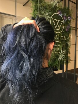 ダブル アンダーバー サロン(W_SALON) 【W_SALON 河原町】ダークグレー×ネイビー