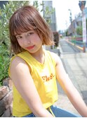 ショートボブ シースルーバング外ハネ☆