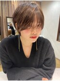 マッシュショートメルティカラーくびれヘアショートボブ