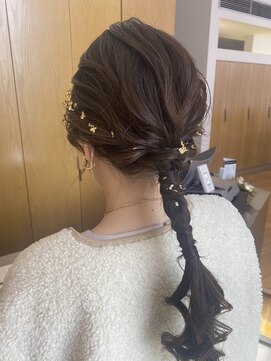 カッツ 東尾道店(CUT S) ふわふわ×タイト　ポニーテールアレンジ