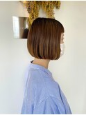 mini bob × short bang