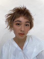 ステラ 久我店(stella)&nbsp;個性派アシメショート ブリーチなしダブルカラー/30代40代50代