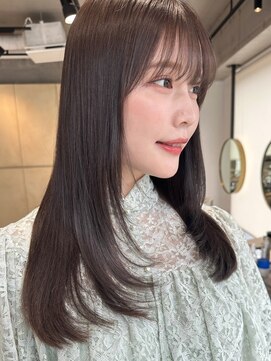 ティア(Tia.) 縮毛矯正/髪質改善トリートメント/ミディアムヘア/グレージュ