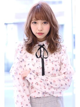 オーロ 西宮店(ORO) 透明感　ミディアム　ブラウンベージュ