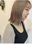 【Barouche/中島綾子】 ベージュカラー 裾カラー 堀江