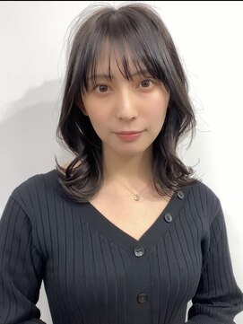 オリンテ バイ レシッド 表参道(orente by rcid) ハッシュカット◎ナチュラルグレージュレッドブラウンフルバング