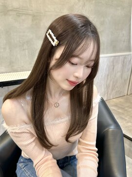 アンカーバイナチュラル(anchor by natural) 韓国風/レイヤー/小顔/前髪カット/髪質改善/グレージュ/透明感