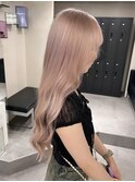 9582渋谷ブロンドホワイトアッシュ髪質改善ストレート韓国ヘア