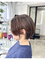 大人かわいい小顔ショートショートヘア30代40代50代白髪ぼかし