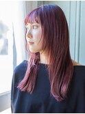 大人かわいいレッドピンクカラー