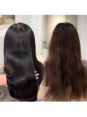 美髪縮毛矯正×髪質改善カラー