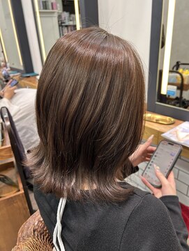 恵比寿おすすめ/美髪/ヒアルロン酸配合ヘアカラー/前髪あり