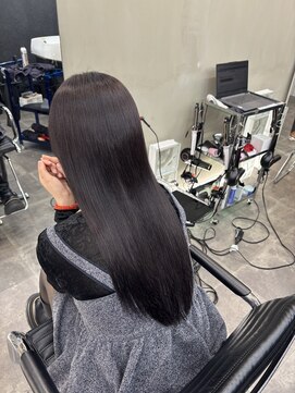 ファビ 渋谷(Fab) くびれヘア/暗めカラー/アプリコットオレンジ/縮毛矯正