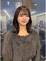 ポール(pole)&nbsp;札幌ミディアム　大人可愛い暗髪くびれミディアム