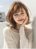 イメチェン/ピンクベージュ/アンブレラカラー/前髪/学芸大学