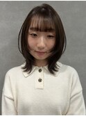 イメチェン/ピンクベージュ/アンブレラカラー/前髪/町田