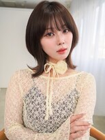 アンジェリカ 京都駅前店(ANGELICA JR)&nbsp;ANGELICA 前髪カット ナチュラルベージュ ミディアムヘア