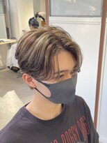 ボーイ(BOY) ENHYPENニキ風シースルーセンターパート×ハイライト/名古屋