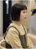 大人ボブ/ダークグレー/髪質改善/白髪ぼかし/ショートカット登戸
