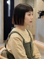 イミ(imi) 大人ボブ/ダークグレー/髪質改善/白髪ぼかし/ショートカット登戸