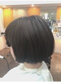 シナモンベージュカラー&美髪ドレープボブ