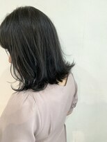 アールズ ヘアー(R s hair)&nbsp;きりっぱなしロングボブ×ネイビーアッシュ【R's hair yasu】