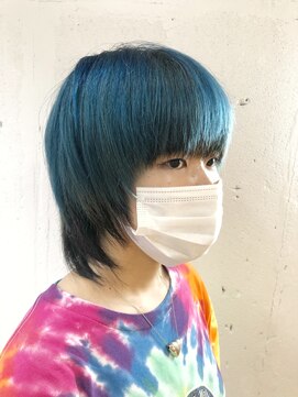 ヘアーワークス ヘルム 渋谷店(HAIR WORKS HELM) HELM nansp サファイアブルー☆