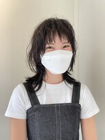 シー クルー 渋谷(C crew) ロングウルフスタイル【ダブルカラー髪質改善ケアブリーチ】