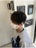 20代30代40代小顔ハンサムショートアッシュブルーブラック