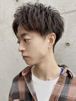 アップバング　短髪　夏髪　メンズ　名古屋　眉毛
