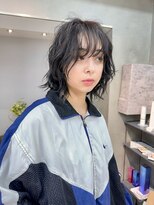 ヴェイン 渋谷(vain)&nbsp;レイヤーボブ/ボブパーマ/ゆるふわ/前髪パーマ/アッシュブラック