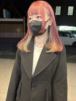 ラック 津田沼(LUCK)&nbsp;LUCK 切りっぱなしボブ/エアリーロング/美髪/ピンクブラウン