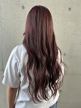 アチーブ ヘア デザイン(achieve hair design) ピンクハイライトカラーxニュアンスカラー艶カラー10代20代30代