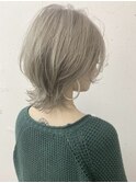 ネオウルフ×ミルクティーベージュボブウルフ　ウルフカット