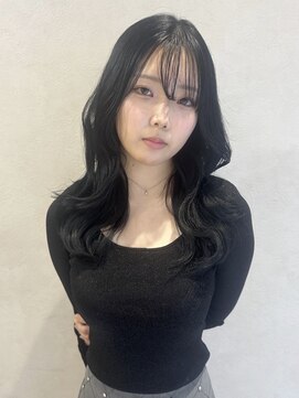 フレーム 博多店(FRAME) 韓国風レイヤーカット×ブルーブラック【福岡博多】