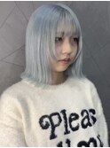 福井　大和田　ハイトーンカラー　ペールブルー　水色　ブリーチ