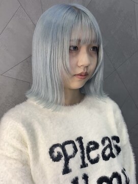 コト 福井大和田店(coto) 福井　大和田　ハイトーンカラー　ペールブルー　水色　ブリーチ