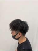 メンズ×マッシュ×ツイストパーマ