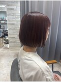 ボブスタイル×チェリーレッド♪